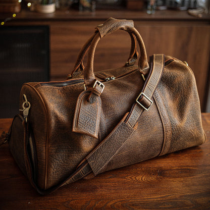 李記 | 原創手工真皮 | 超高性價比の戶外差旅旅行包38593號