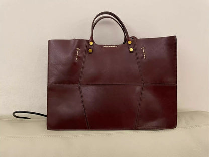 Li Ji | Original handmade leather | Commuting Tote Bag Motorcycle Bag No. 9943