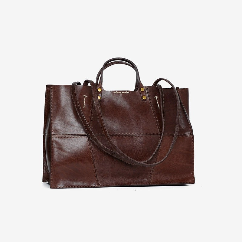 Li Ji | Original handmade leather | Commuting Tote Bag Motorcycle Bag No. 9943