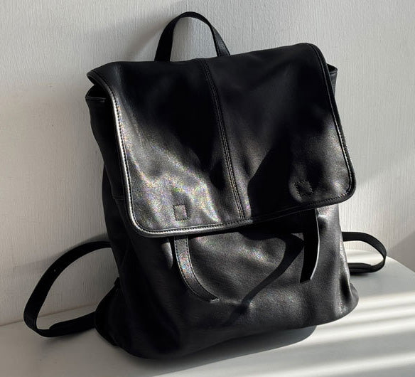 李記 | 原創手工真皮 | 皮料糯糯嘰嘰~慵懶鬆弛又能裝~後背包B251號