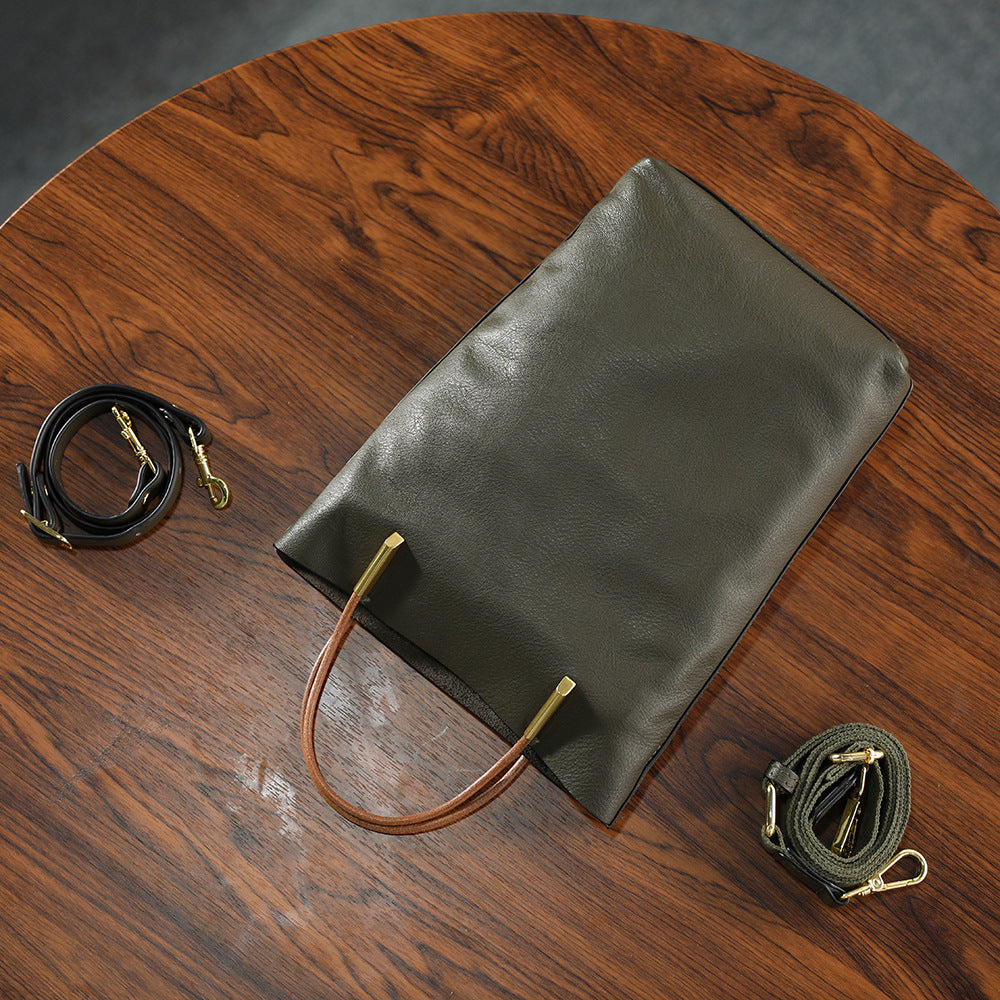 李記 | 原創手工真皮 | 大気ハ高級氣質い通勤包B047號