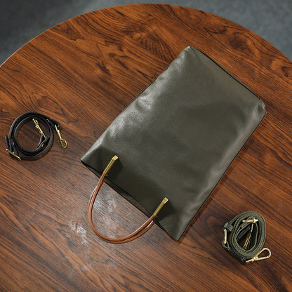 李記 | 原創手工真皮 | 大気ハ高級氣質い通勤包B047號