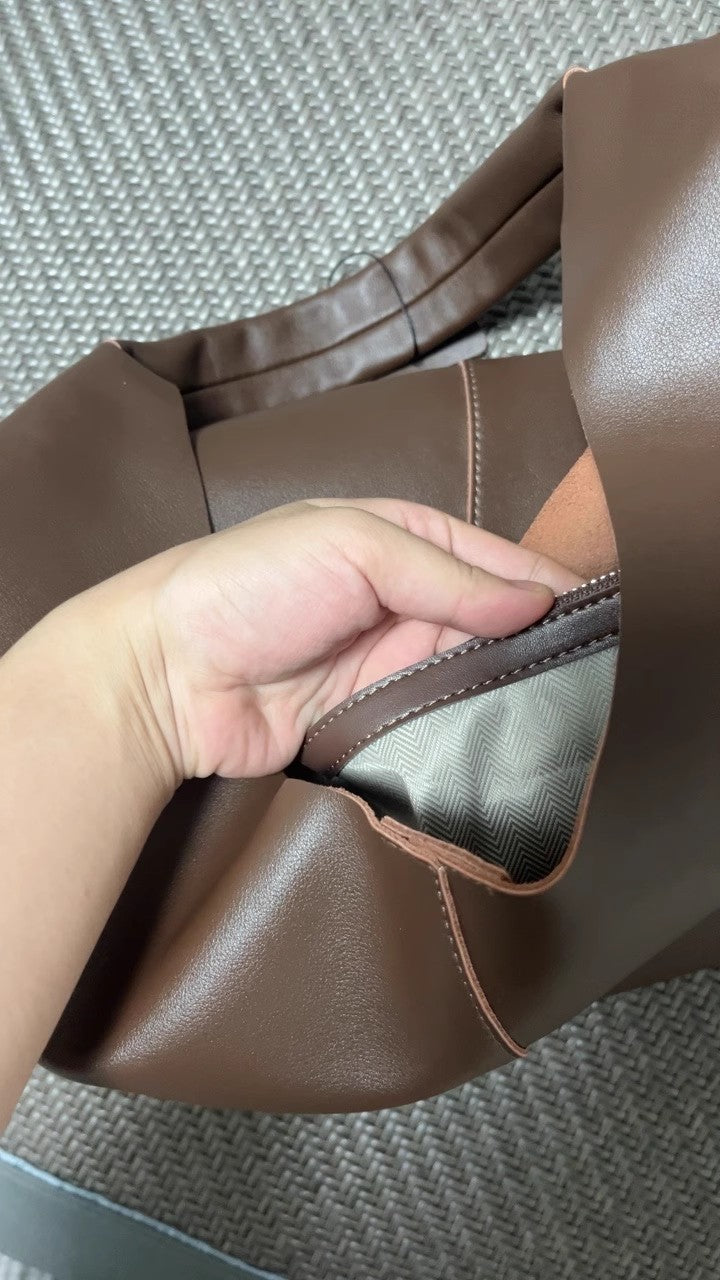 李記 | 原創手工真皮 | 慵懶風~內膽+大容量托特包bb42號