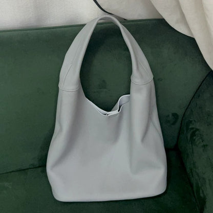 李記 | 原創手工真皮 | 軟牛皮ット 簡約水桶型托特包F161號