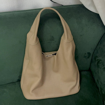 李記 | 原創手工真皮 | 軟牛皮ット 簡約水桶型托特包F161號