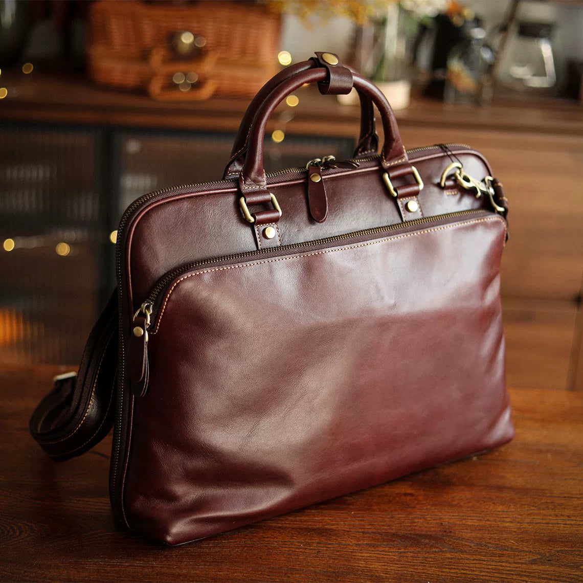 李記 | 原創手工真皮 | 都市穿梭者理想搭檔の手提公文包A432號