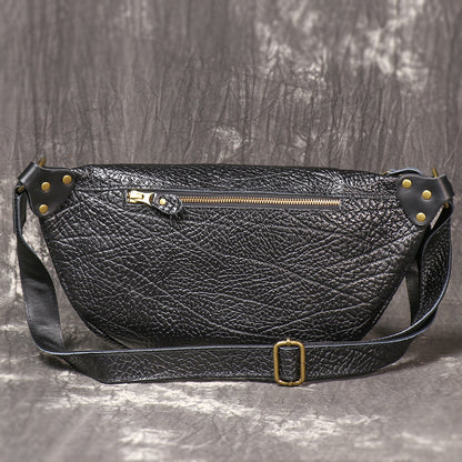 李記 | 原創手工真皮 | 復古水洗帆布キャ斜挎中包 厚牛皮 代工款 20939號