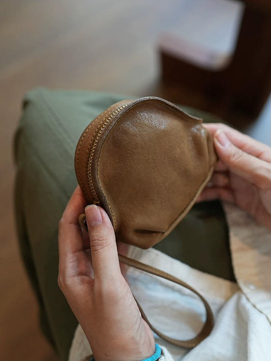 李記 | 原創手工真皮 | 本革小銭カ零錢飾品収納包ls108號