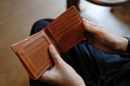 李記 | 原創手工真皮 | 手製リ編織の短款錢包ls117號