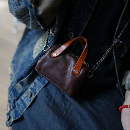 李記 | 原創手工真皮 | 人気の迷你斜唄包ls120號