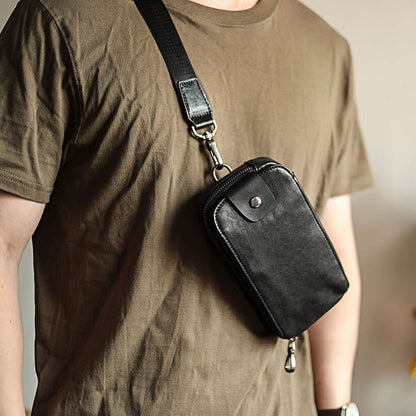 李記 | 原創真皮手工 | 能切換多種模式の手機包ls168號