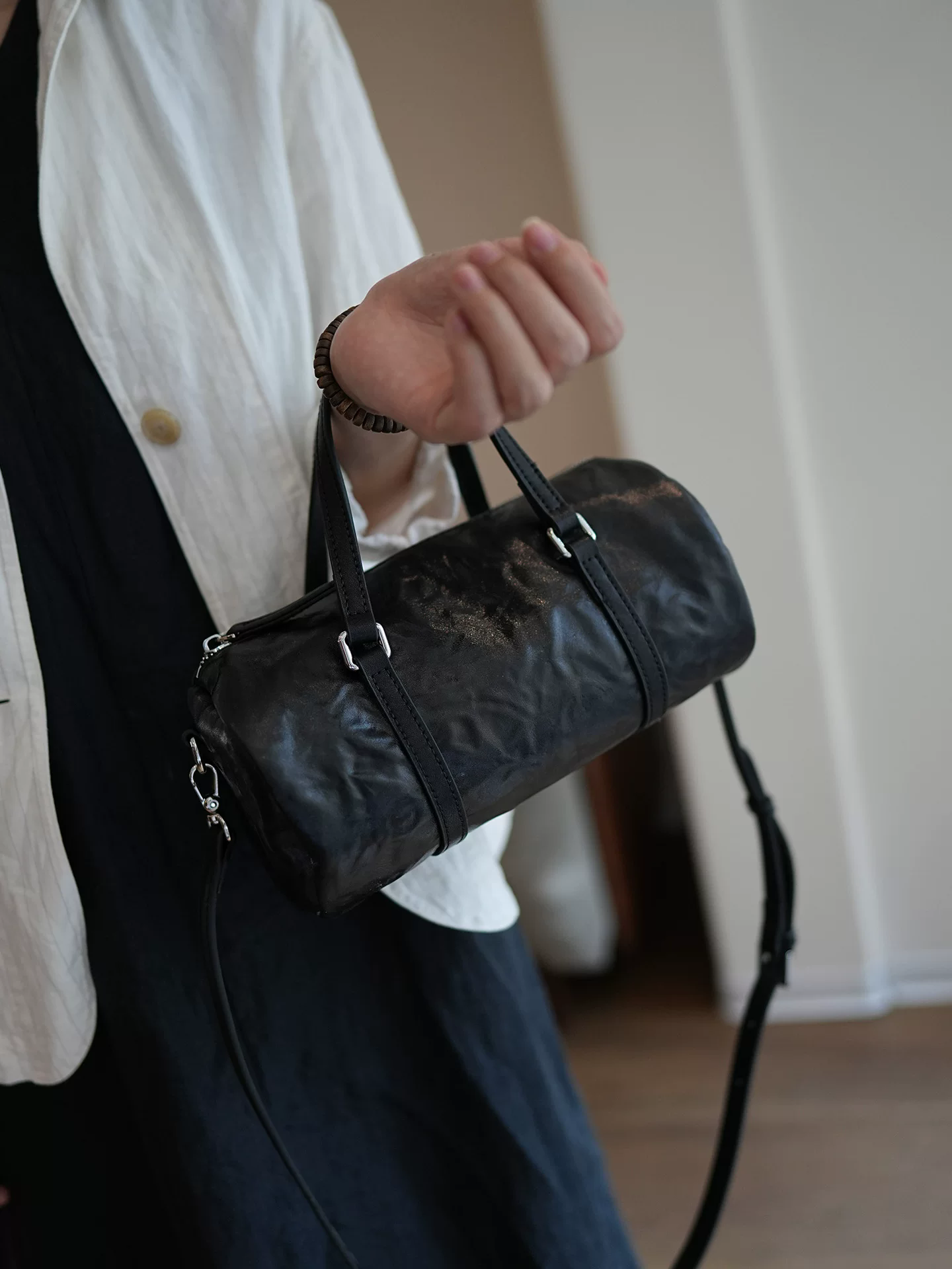 李記 | 原創手工真皮 | 極簡輪廓の圓筒包ls170號