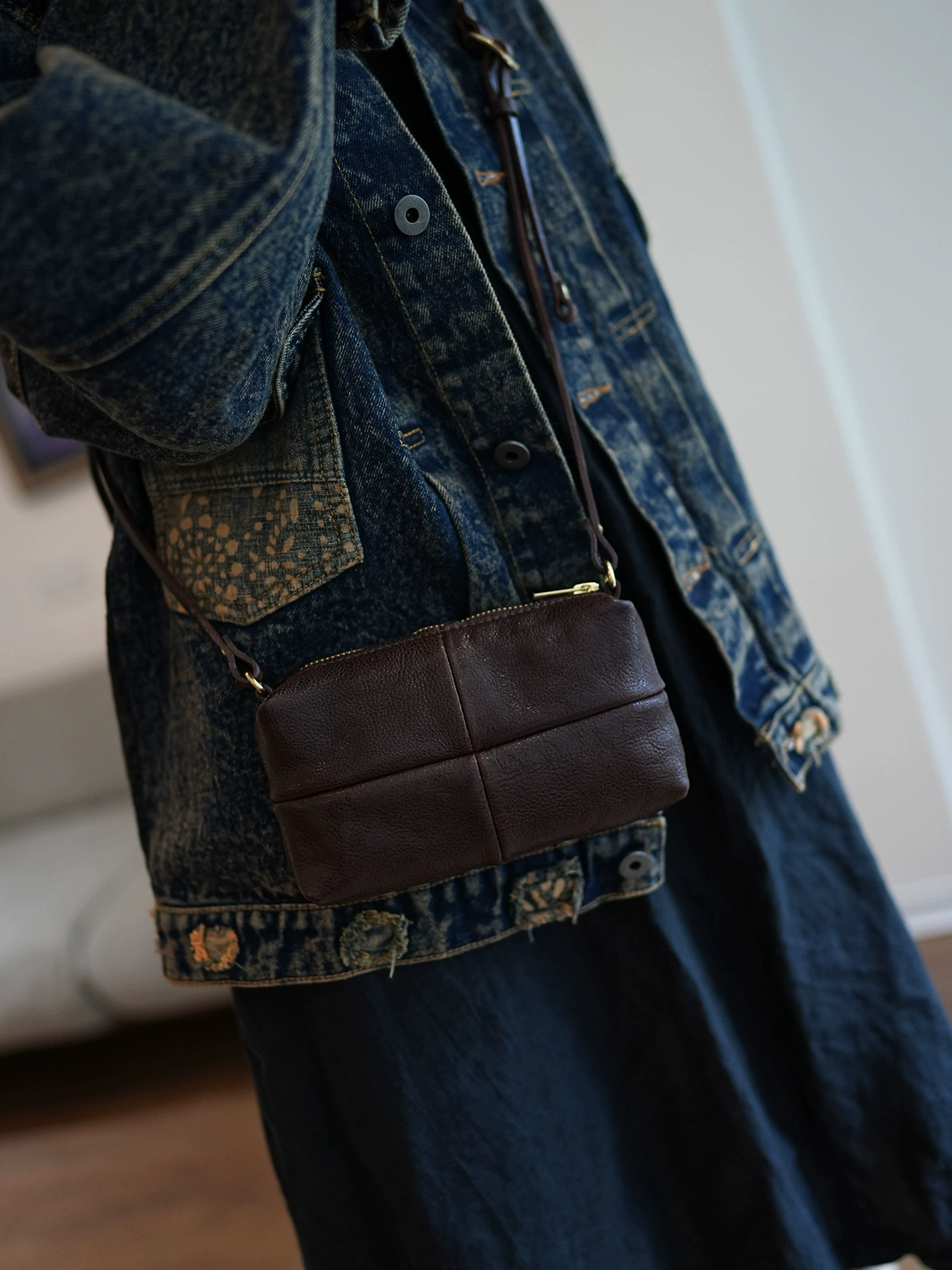 李記 | 原創手工真皮 | 美式復古い手機包ls184號