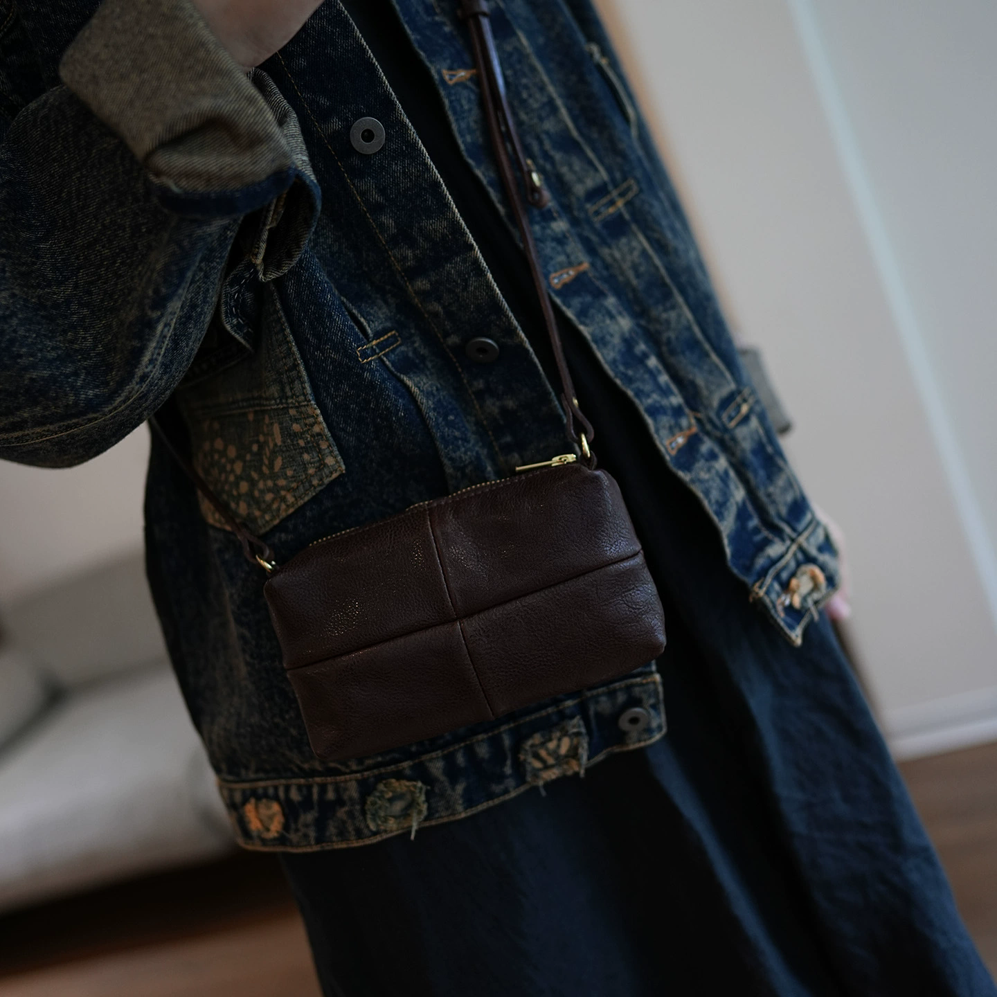 李記 | 原創手工真皮 | 美式復古い手機包ls184號