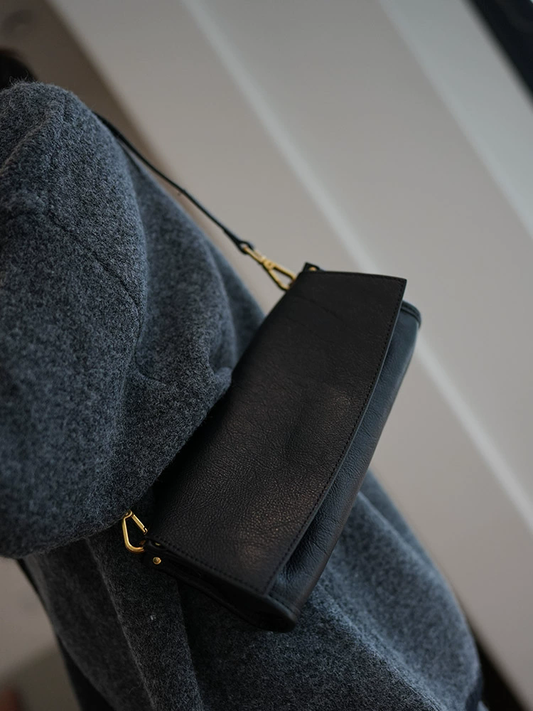 李記 | 原創手工真皮 | 民族風~寬肩帶い洋氣小方包ls192號