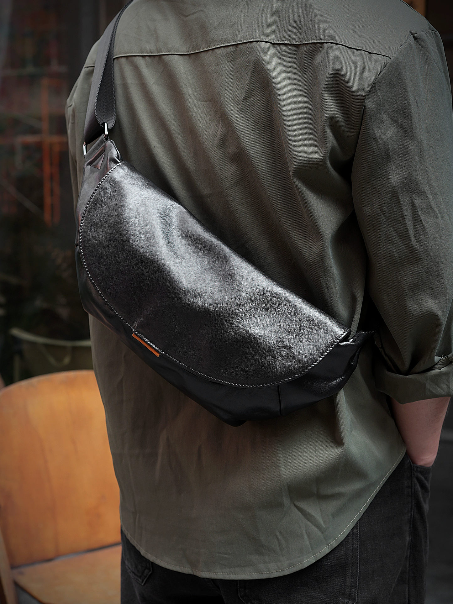 李記 | 原創手工真皮 | 極簡不臃腫の斜唄包ls218號