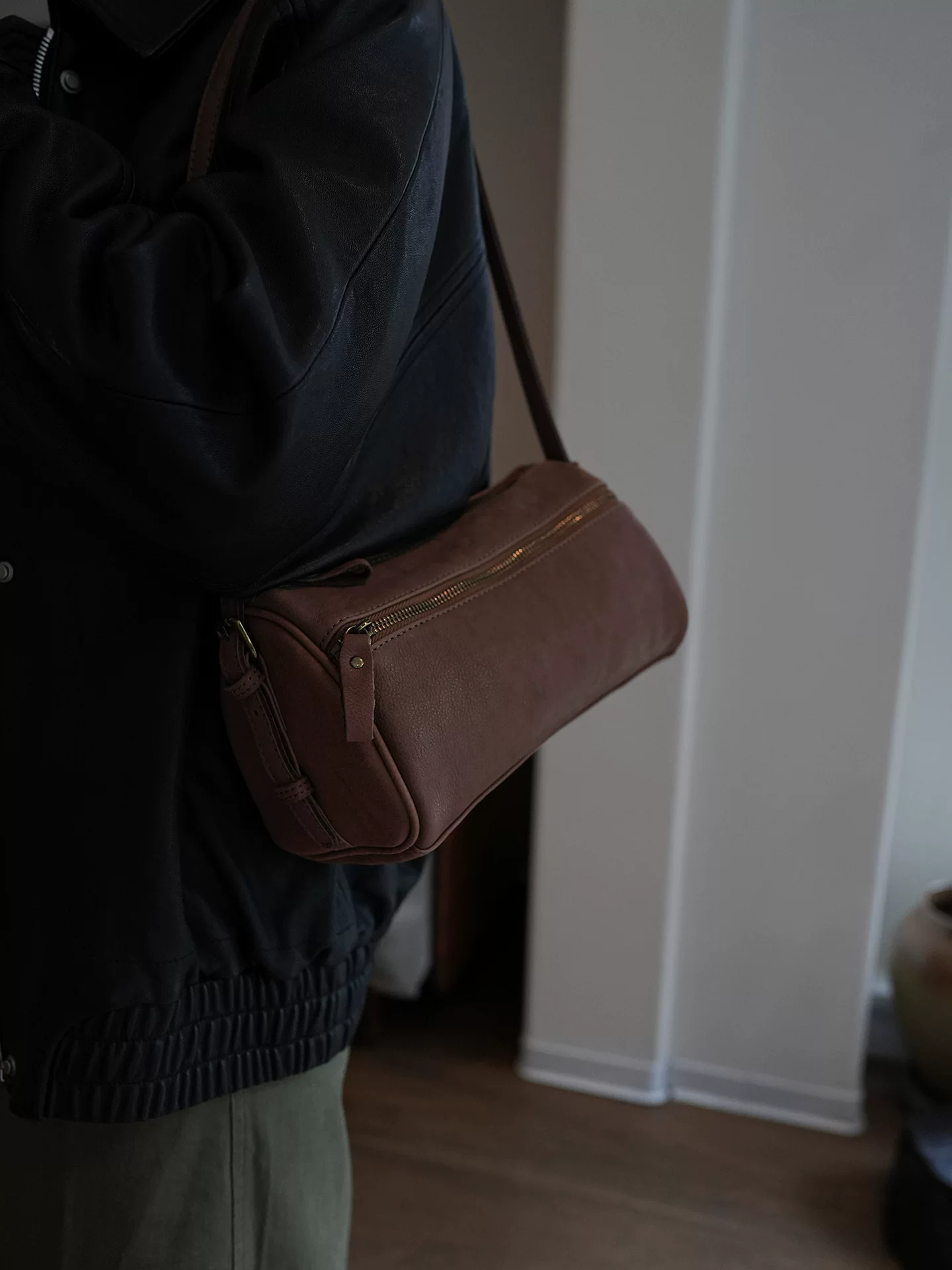 李記 | 原創手工真皮 | 舊物感復古加分の枕頭包ls231號