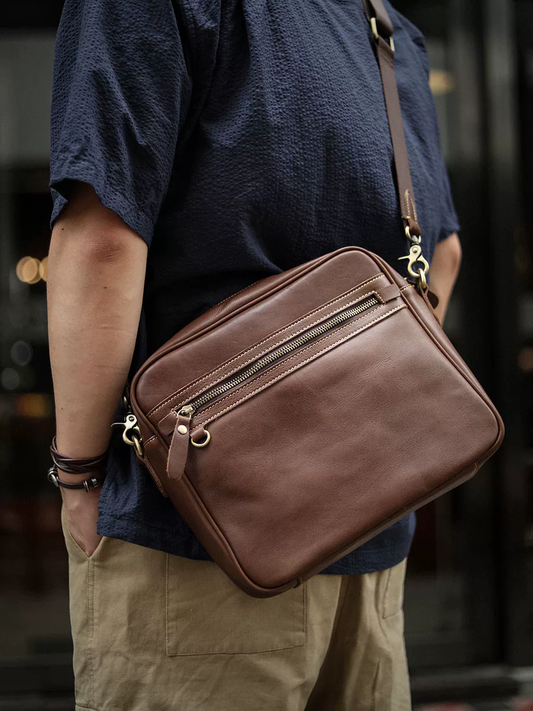 李記 | 原創手工真皮 | #高端#日系復古の通勤包ls239號