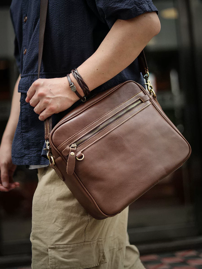 李記 | 原創手工真皮 | #高端#日系復古の通勤包ls239號