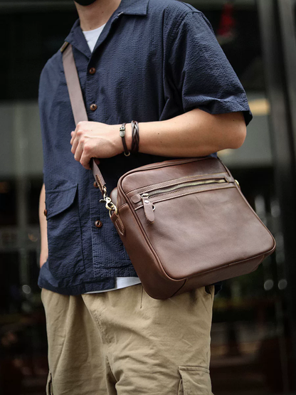 李記 | 原創手工真皮 | #高端#日系復古の通勤包ls239號