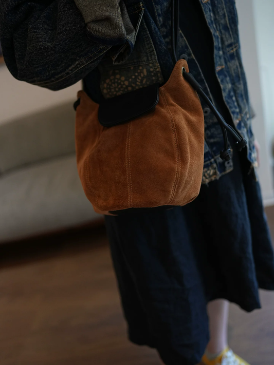 李記 | 原創手工真皮 | 磨砂牛皮の斜唄包ls25823號