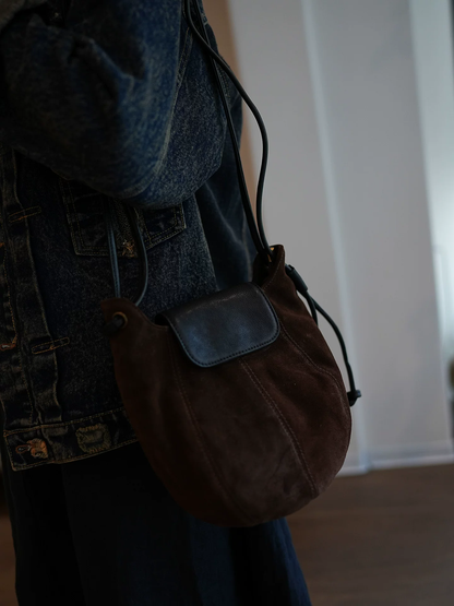 李記 | 原創手工真皮 | 磨砂牛皮の斜唄包ls25823號