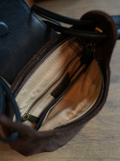 李記 | 原創手工真皮 | 磨砂牛皮の斜唄包ls25823號