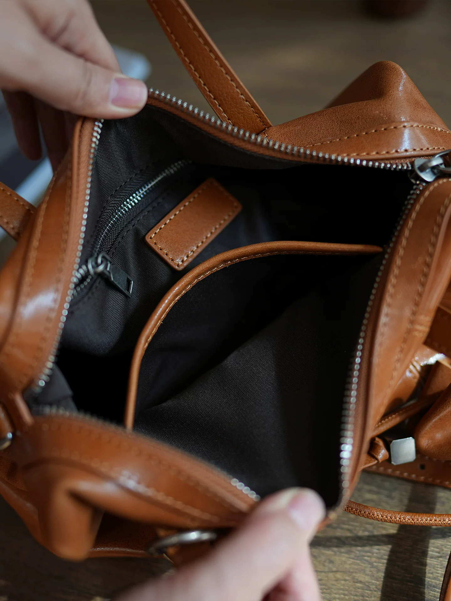 李記 | 原創手工真皮 | 簡約通勤體面之選の枕頭包ls258號