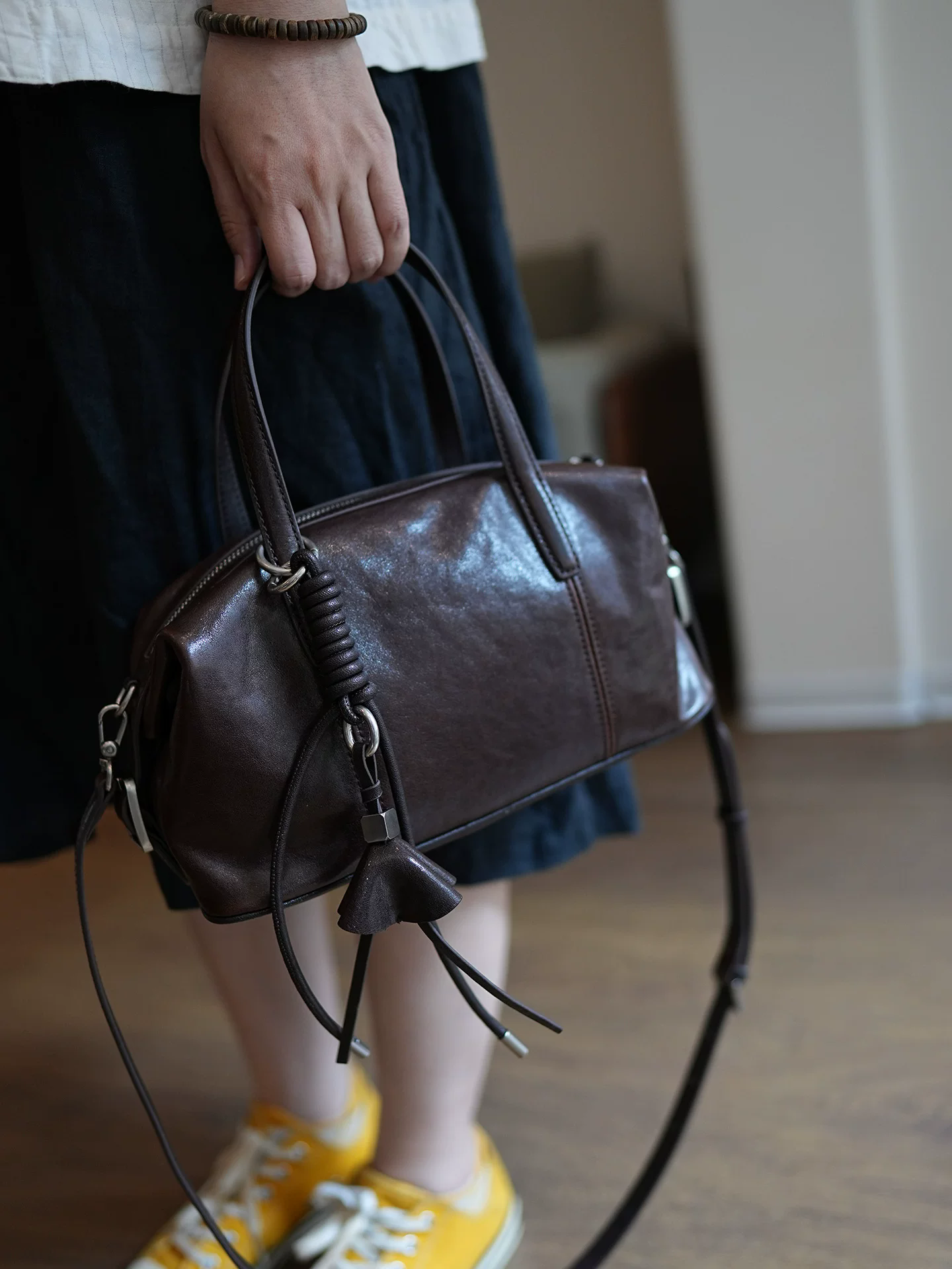 李記 | 原創手工真皮 | 簡約通勤體面之選の枕頭包ls258號