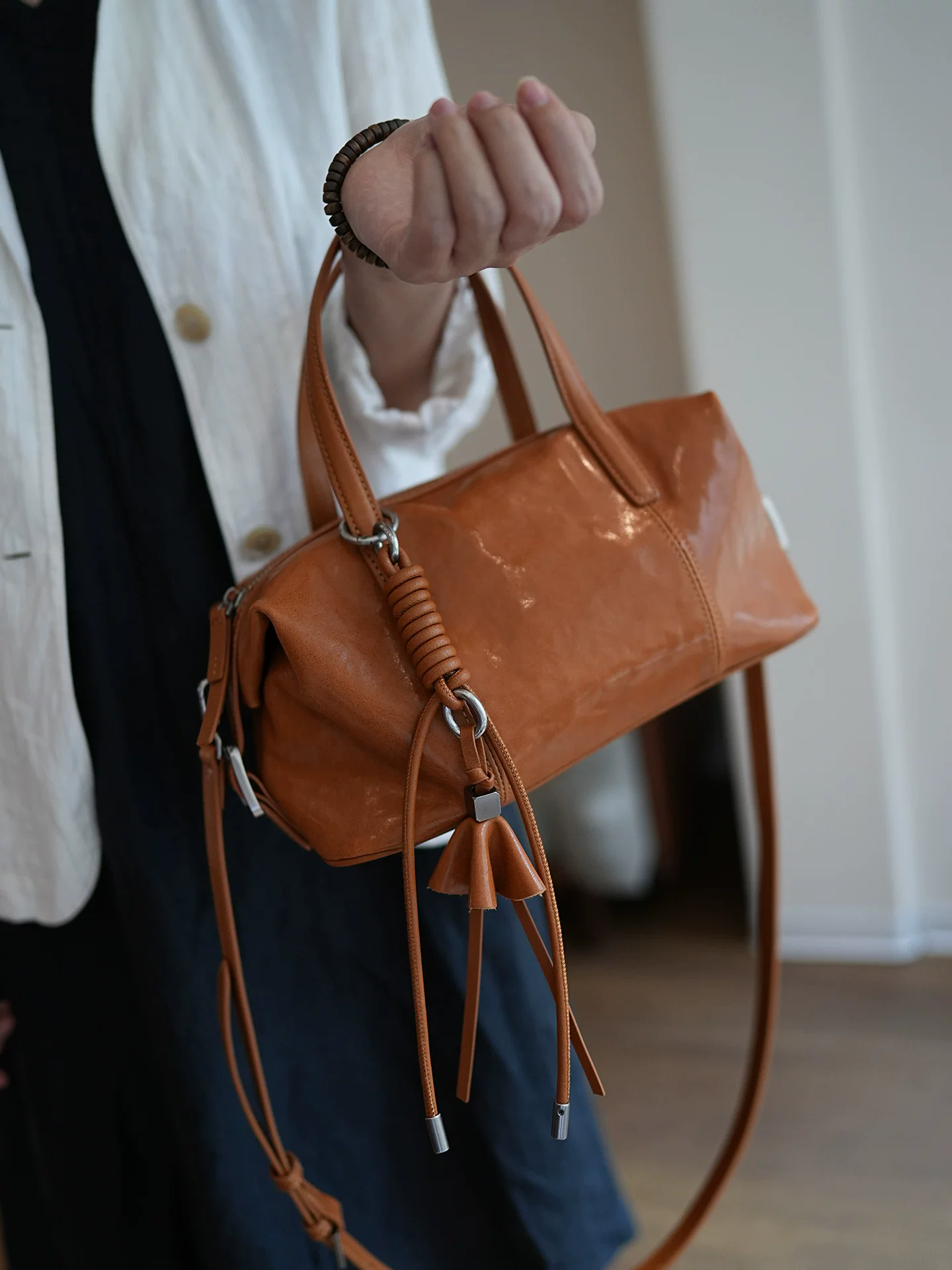 李記 | 原創手工真皮 | 簡約通勤體面之選の枕頭包ls258號