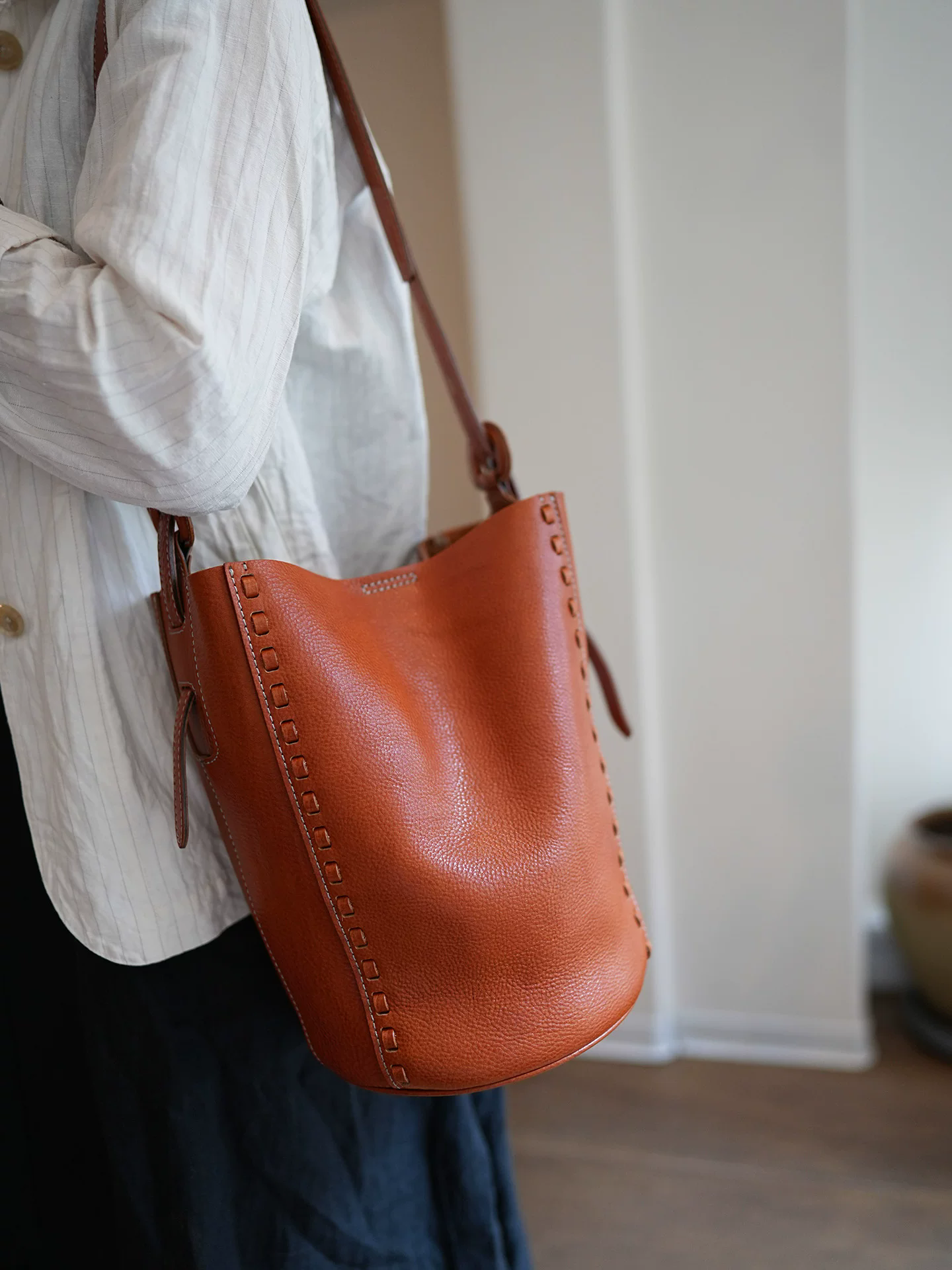 李記 | 原創手工真皮 | 法式慵懶腔調の托特包ls346號