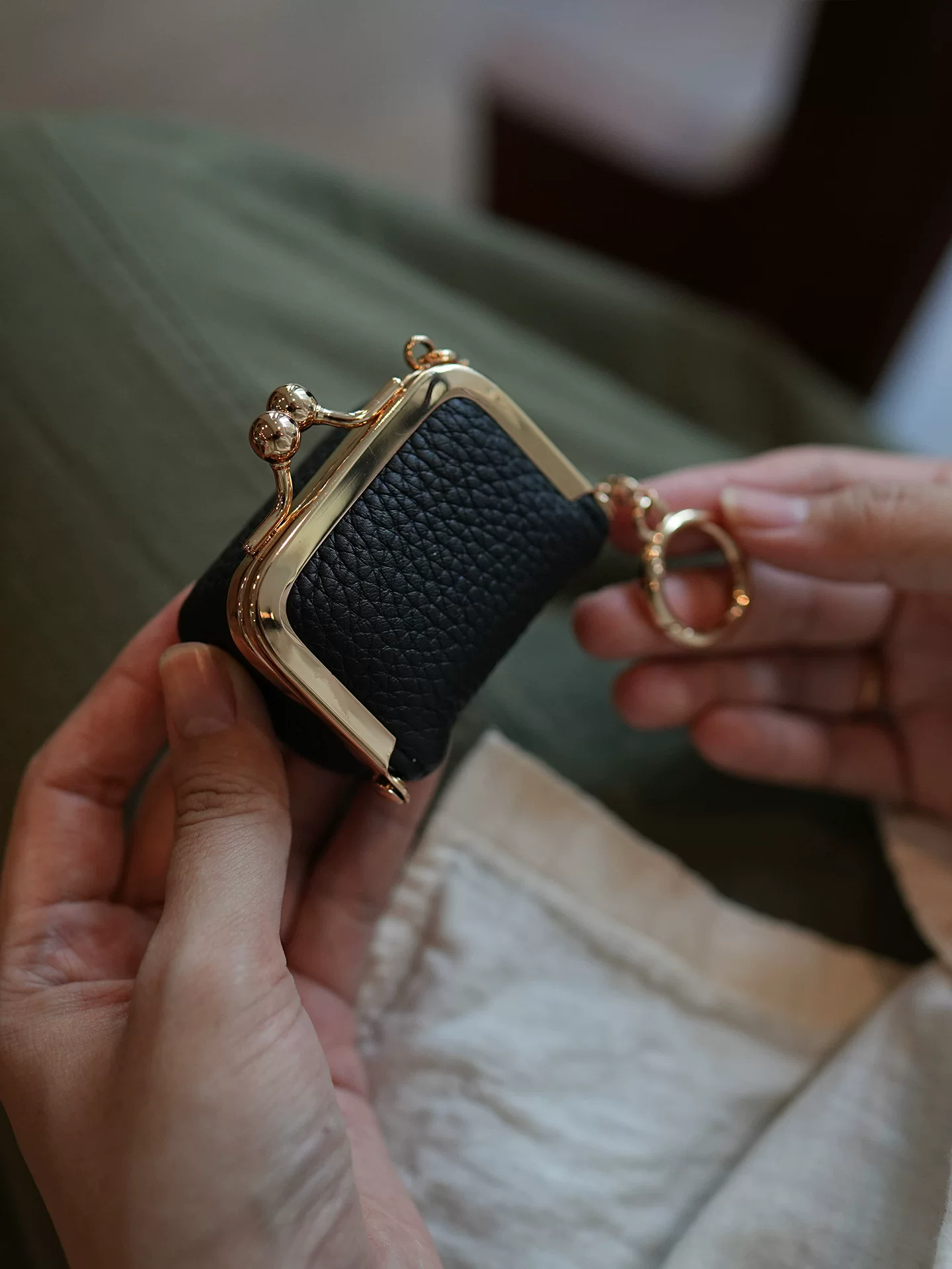 李記 | 原創手工真皮 | 隨身便捷ス首飾小銭収納ポ小掛包ls41號