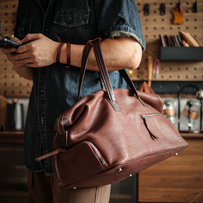 李記 | 原創手工真皮 | 高階【鬆弛垂感】差旅包ls452號