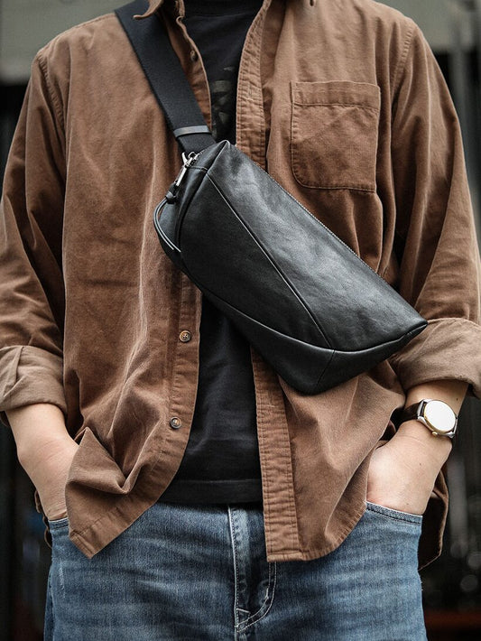 李記 | 原創手工真皮 | 実用の休閒舒適つ楽で胸包LS6202號