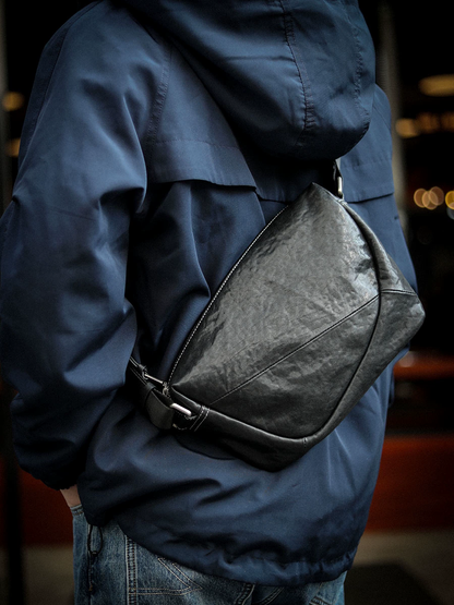 李記 | 原創手工真皮 | 輕盈無負出行で胸前背包ls6206-1號