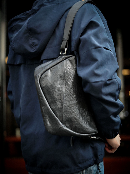 李記 | 原創手工真皮 | 輕盈無負出行で胸前背包ls6206-1號