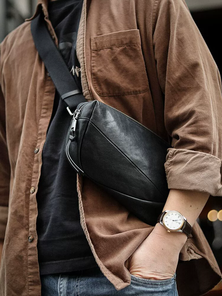 李記 | 原創手工真皮 | 隨便背、隨便搭の自在胸包ls6206號