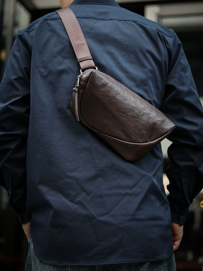 李記 | 原創手工真皮 | 隨便背、隨便搭の自在胸包ls6206號