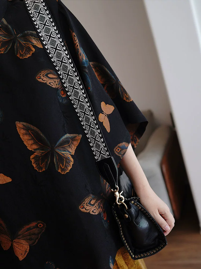 李記 | 原創手工真皮 | 彩色針織銅扣の包包寬肩帶ls67號