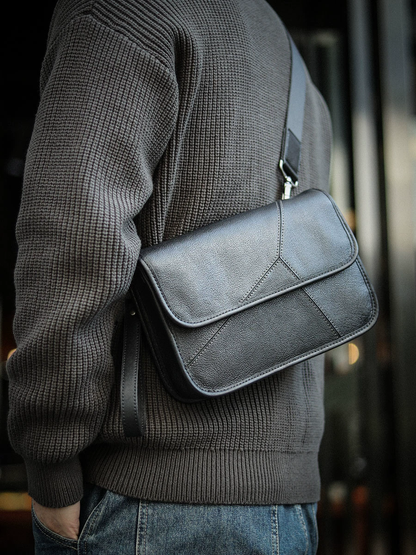 李記 | 原創手工真皮 | 都市【幾何系列】隨行小背包ls8268號