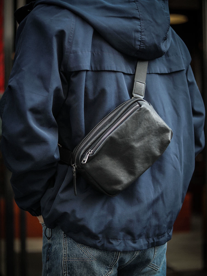 李記 | 原創手工真皮 | 鬆弛感十足~簡約風い斜唄包ls8270號