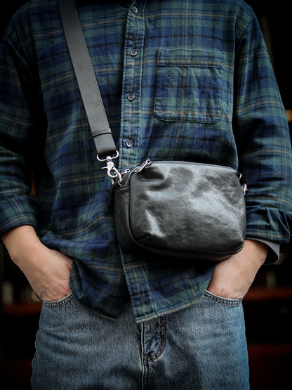 李記 | 原創手工真皮 | 鬆弛感十足~簡約風い斜唄包ls8270號