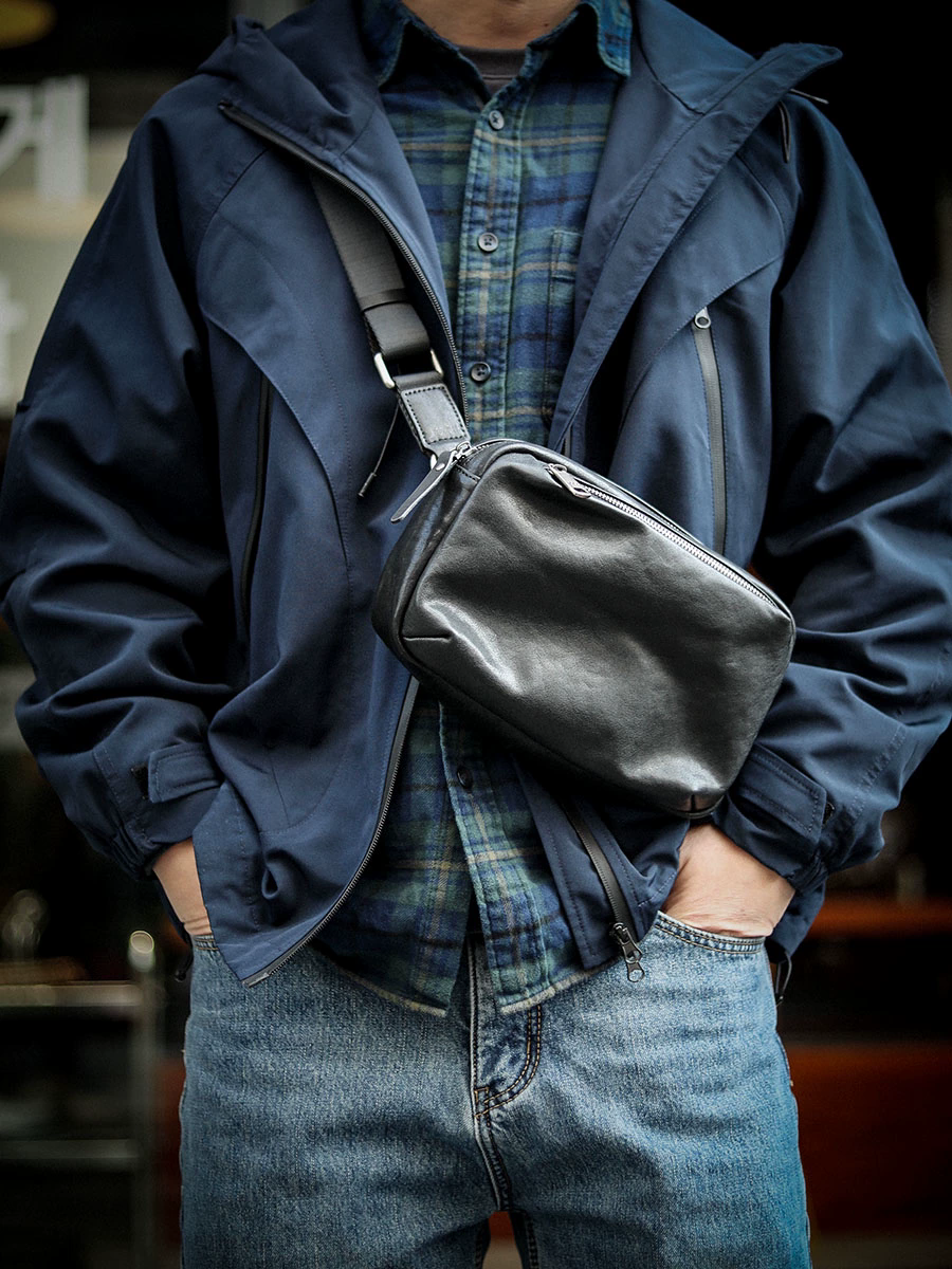 李記 | 原創手工真皮 | 鬆弛感十足~簡約風い斜唄包ls8270號