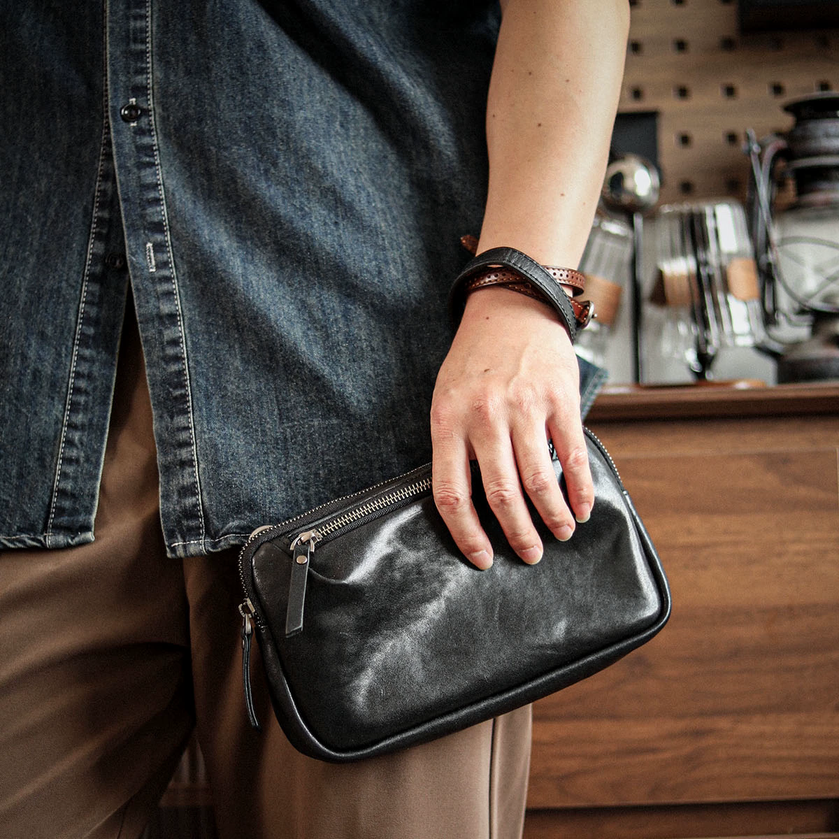 李記 | 原創手工真皮 | 兩用版型【都市隨行】兩用包ls8303號