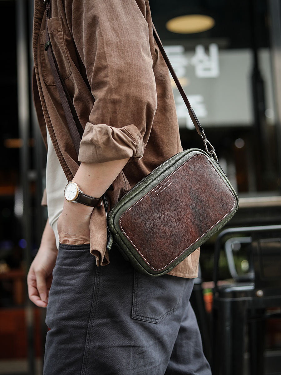 李記 | 原創手工真皮 | 精緻鬆弛感~手作業で休閒包ls8968號