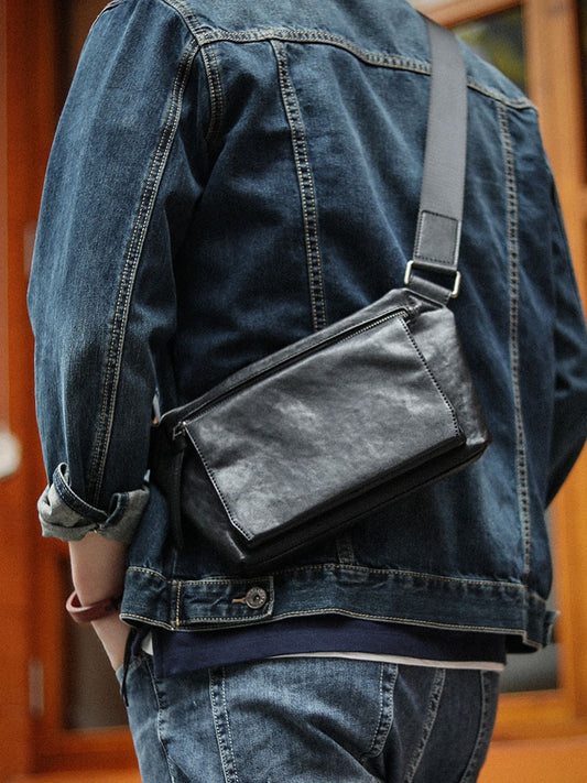 李記 | 原創手工真皮 | 日式で植鞣軟牛皮い精緻斜唄包ls8972號