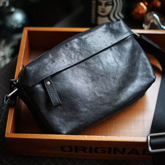 李記 | 原創手工真皮 | 職人が手作業で通勤休閒小包ls8973號