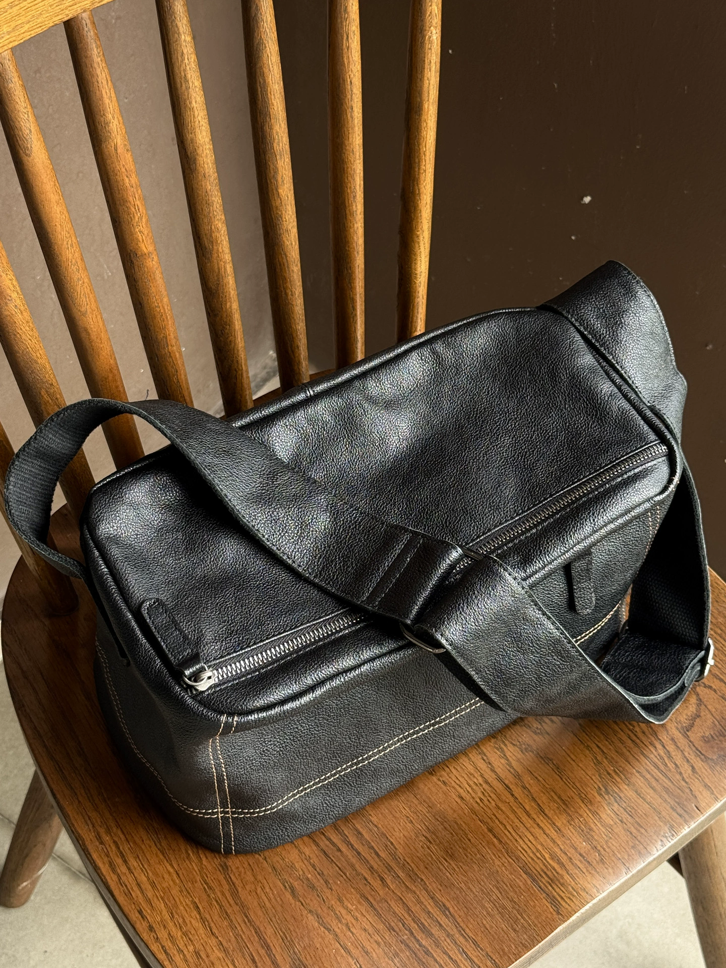 李記 | 原創手工真皮 | 橫款植鞣皮の豆腐包m304號