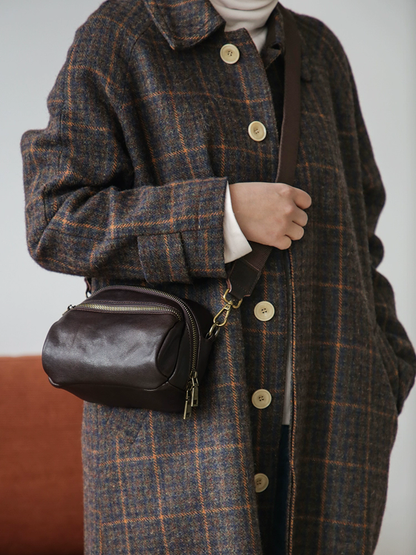 李記 | 原創手工真皮 | 可拆卸寬肩帶の真皮背包M215號