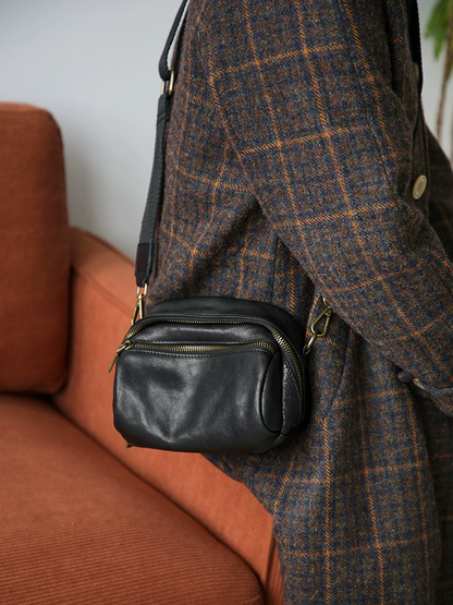 李記 | 原創手工真皮 | 可拆卸寬肩帶の真皮背包M215號